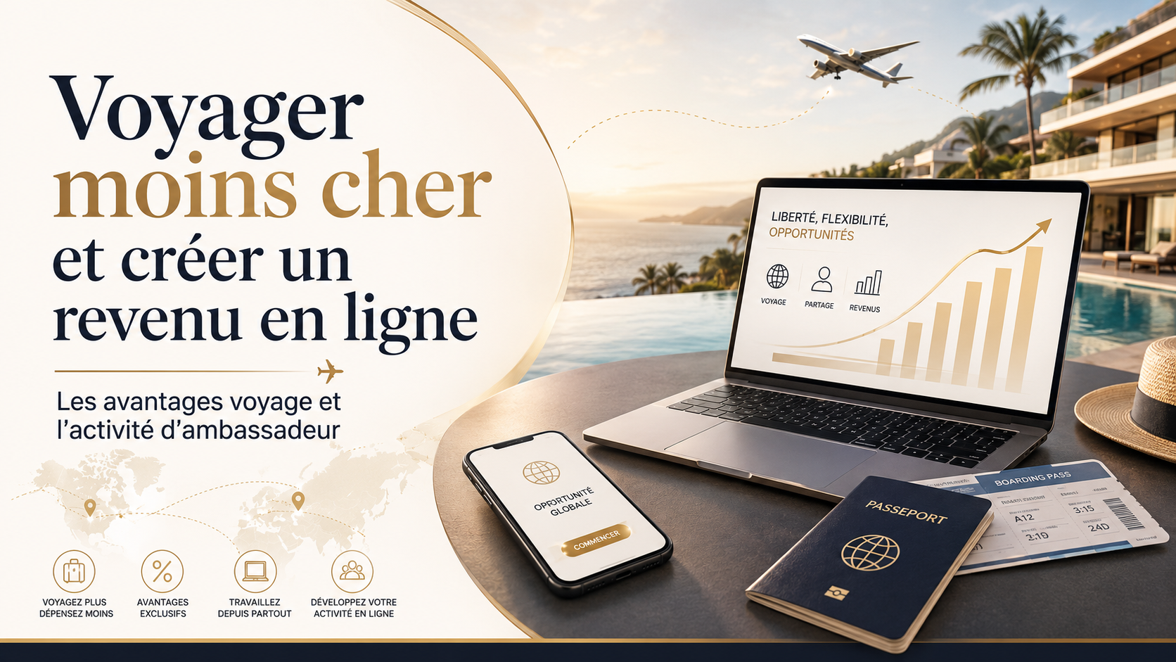 Voyager moins cher, monétiser Comment voyager moins cher et créer un revenu en ligne avec MWR Life
